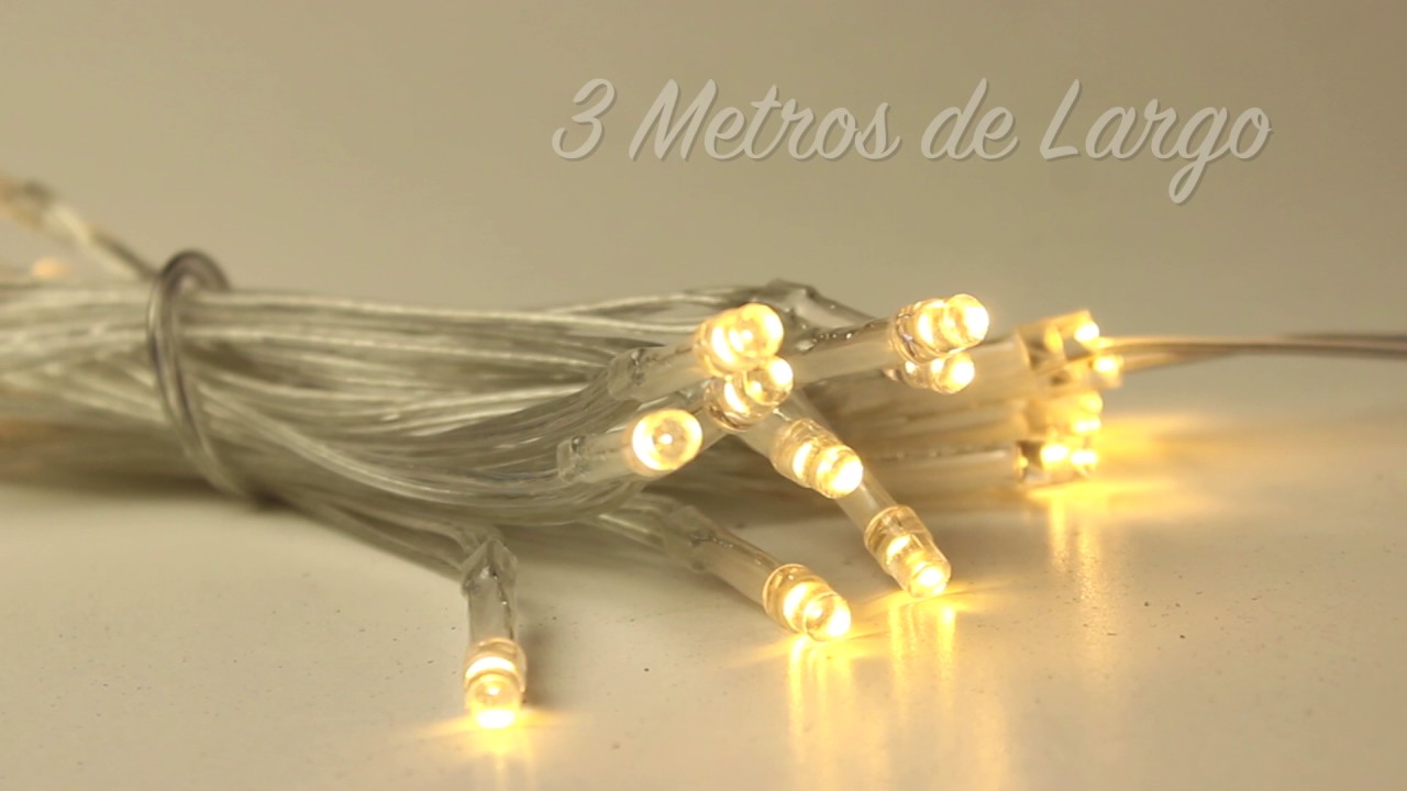 Luces Led de Pilas Ambar con 30 Foquitos 3 Metros LDNMX