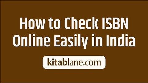 How to Check ISBN Online Easily in India