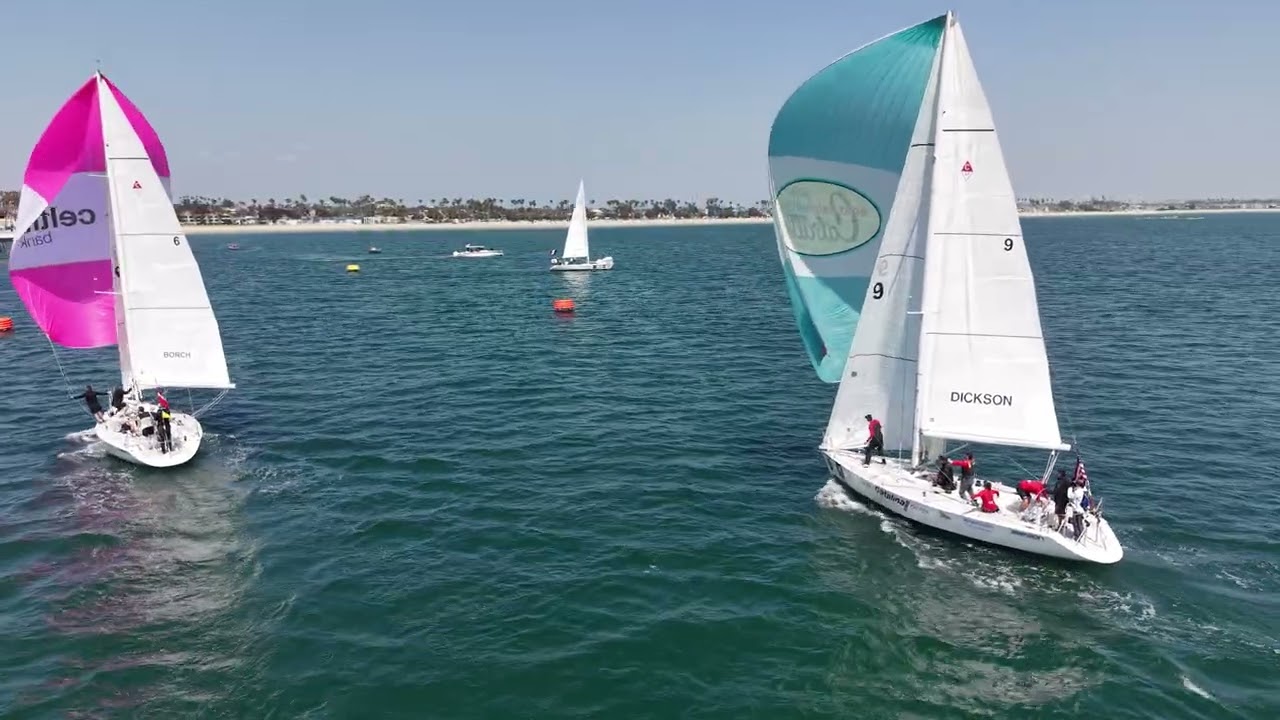 ⁣2026 Congressional Cup   Day 2   F10M5   Dickson v Borch leeward gate