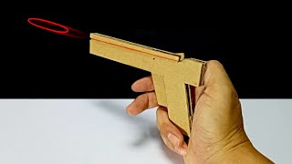 How to make a cardboard Rubber Band Gun | สอนทำปืนยิงยางจากกล่องกระดาษ