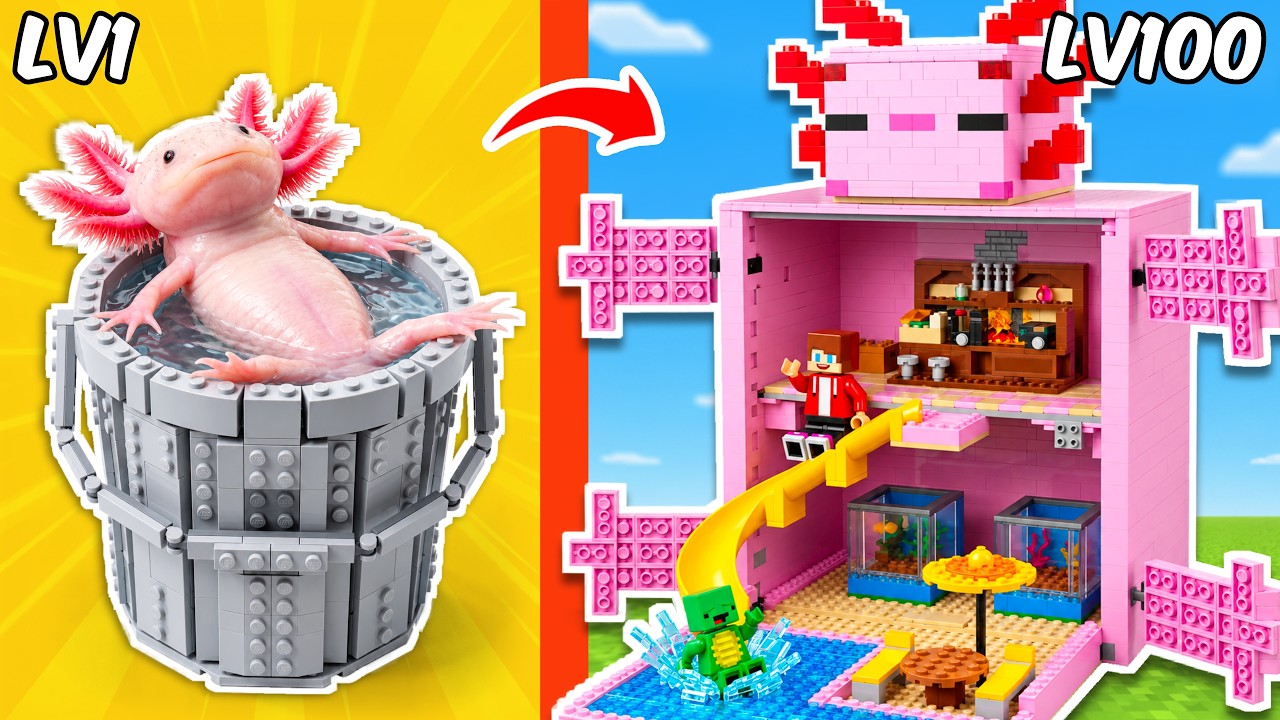 LEGO Minecraft Animals:  I Built a SECRET Hidden House | FUNZ Bricks