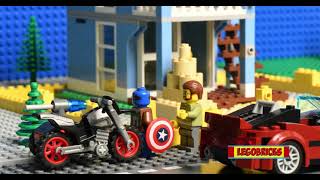 Captain America saves the day | ST018 | Stop motion lego video | Lego Brick builder | Legobricks