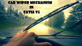 Catia V5 Kinematics | Car Wiper Mechanism | Four Bar Mechanism screenshot 2