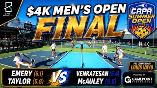$4K Men's Open Final | Emery (6.1)/Taylor (5.8) vs Venkatesan (5.4)/McAuley (5.6) | CAPA Summer Open