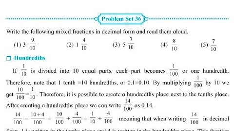 Mathematics Std. 5.Class 5. Problem set 36 . Topic Decimal Fraction #mathematics #decimal  #fraction