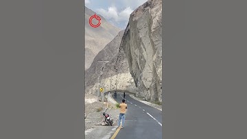 Massive landslide covers mountain road in Skardu, Pakistan #landslide #landslip #rockfall #wow
