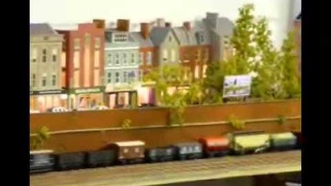 ANCORTON - N Scale model railway. Lots of action on this modern image DCC layout