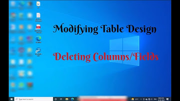 OpenOffice Base | Modifying Table Design | Deleting Columns/Fields