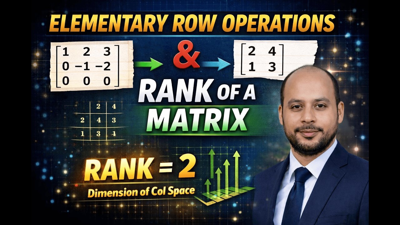 ER Operations, Row Echelon Form and Column Space of Matrix