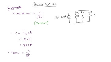 Circuit Theory Lec 49: Resonance of parallel RLC circuit