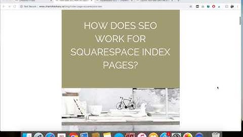 SEO and Squarespace Index Pages