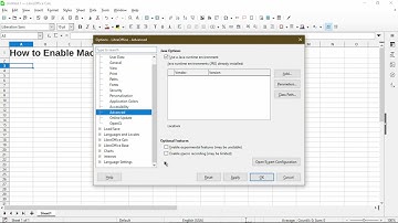 Enable Macros in LibreOffice Calc