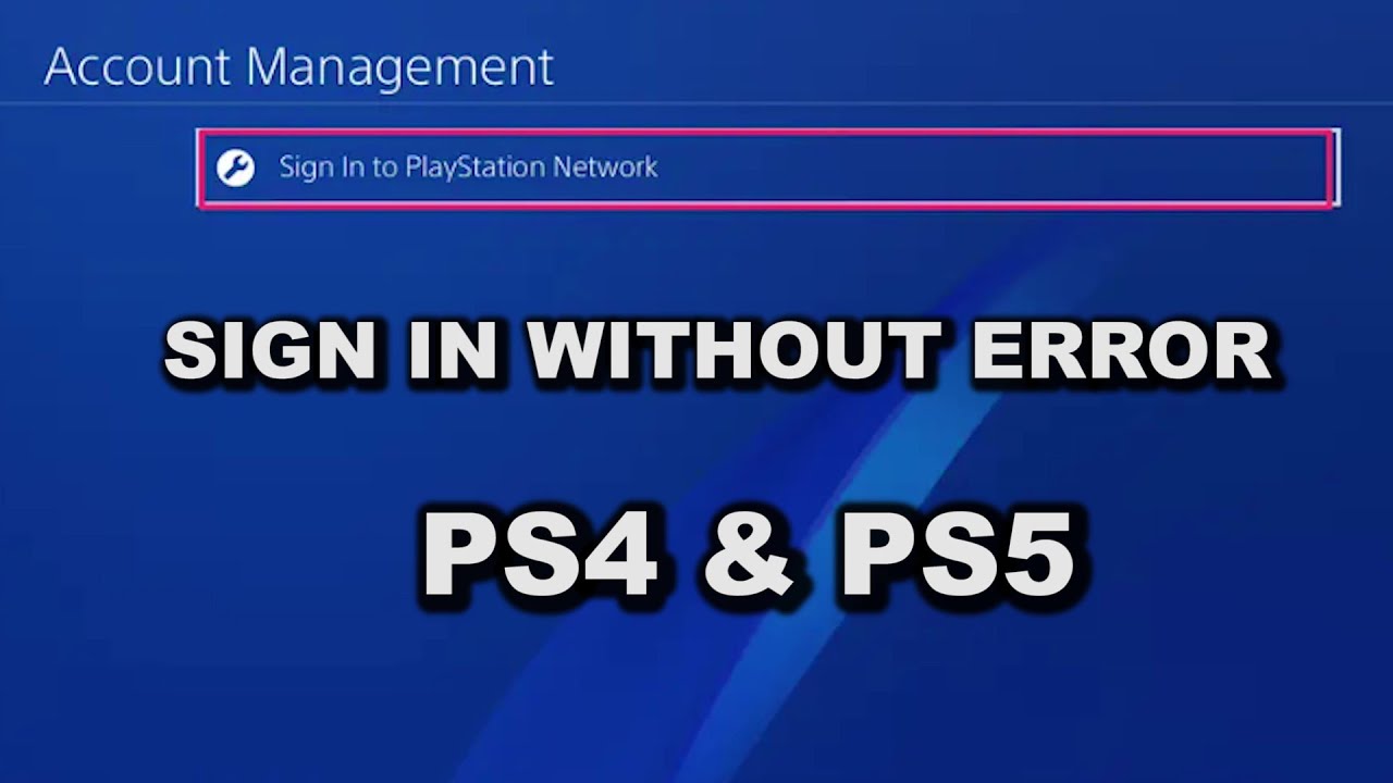 Troubleshoot sign-in issues on PSN