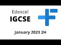 IGCSE Maths Edexcel January 2023 2H