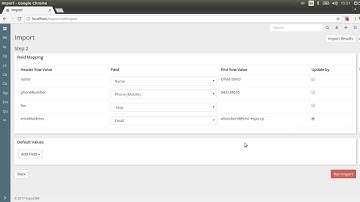 Import Data in EspoCRM
