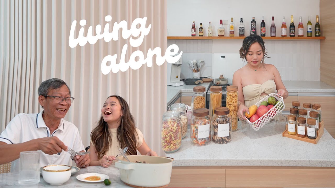 Living Alone | Q&A with Daddy, Monthly Grocery, Organizing & What I *always* Eat!