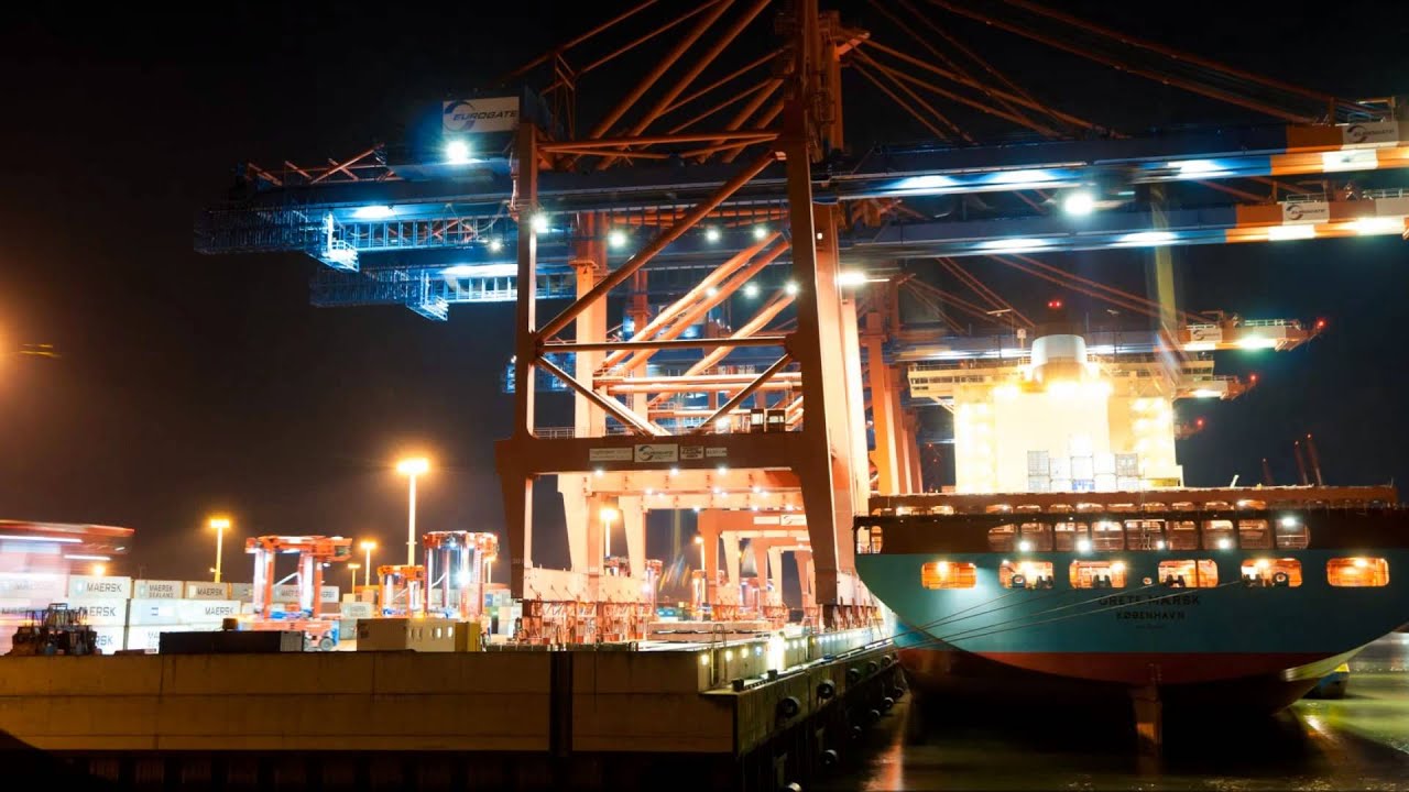 Timelapse Container Port Hamburg - Germany December 2012 - YouTube