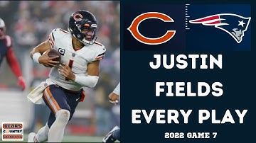 JUSTIN FIELDS | Every play | #Bears vs Patriots | 2022 Game 7 #Highlights