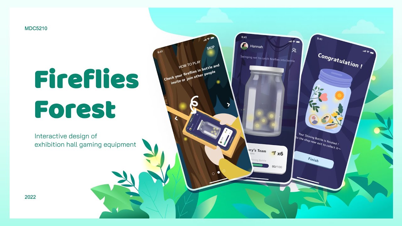 Gengye(Gary) He, 'Fireflies Forest - Interactive design of exhibition hall gaming equipment' (2023)