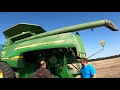 Finish Soybean Field & Problems Develop - John Deere Farmers - 9650 STS & 9570 Combines - 5K