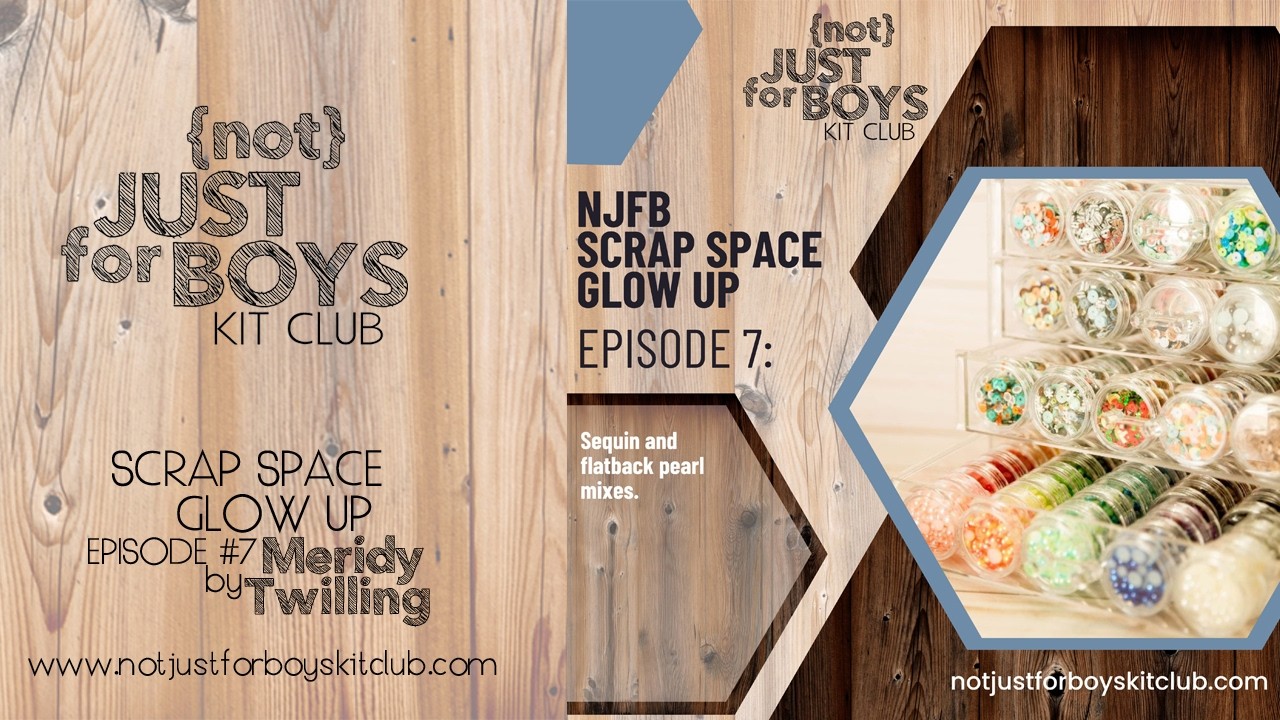 NJFB {Scrap Space Glow Up} Эпизод 7: Сочетание пайеток и плоских жемчужных бусин