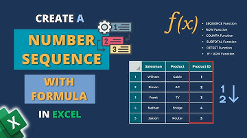 How to Create a Number Sequence in Excel Formula