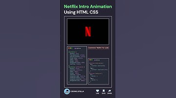 🤯 Netflix intro Animation using HTML CSS #shorts #netflix