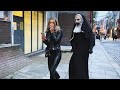 She has no idea whats  behind her craziest reactions the nun prank