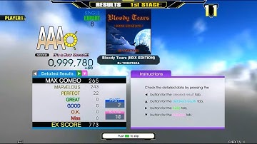 [SM5/DDR A] Bloody Tears (IIDX EDITION) Expert Mode Perfect Full Combo AAA