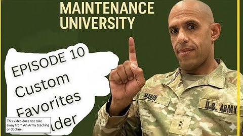 EP 10 Custom Favorites Folder GCSS-ARMY