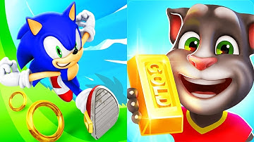 Talking Tom Gold Run Vs Sonic Dash 2 | Android iPad iOS Gameplay