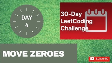 30 days LeetCode April Challenge Day 4 - move zeroes