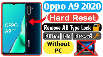 OPPO A9 2020 (CPH1937) Hard Reset | All Type Lock Remove OPPO A9 2020 | All OPPO Hard Reset