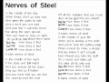 Hugh Cornwell, Nerves of steel lyrics.