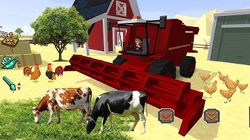 The animals are happy with us on the farm - Blocky Farm & Racing 2021 New Update Best Farm 3D
