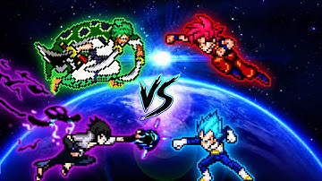 Sasuke Indra OP & Wano Zoro VS Goku V5 LB & Vegeta SSB DBFZ in Jump Force Mugen