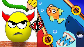 2 Challenging Game Competition 🥰 Draw To Smash VS Save The Fish Puzzle Gameplay 🔥 epic 3
