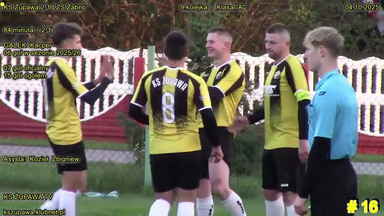 Wszystkie gole KS Żupawa w rundzie jesiennej sezonu 2025/2026