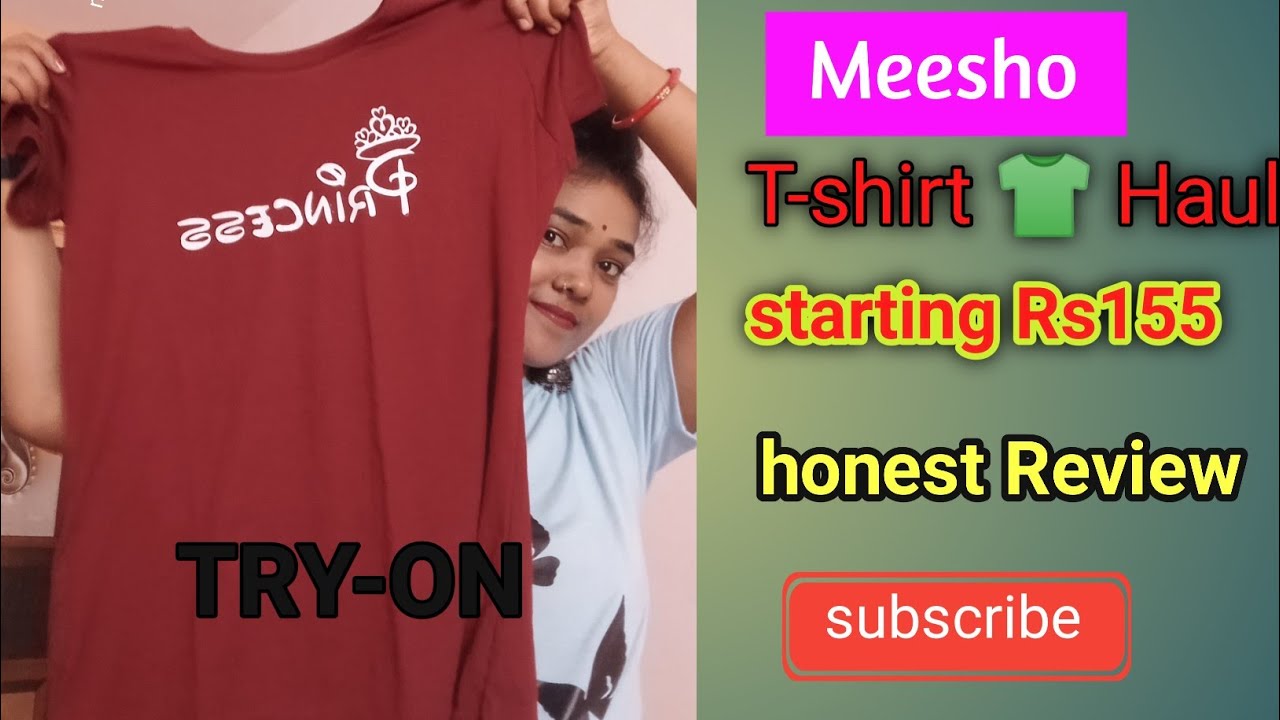 *Huge* Meesho T-shirt 👕 Haul | Summer T-shirt | affordable T-shirt ...