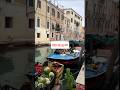 Италия. Рынок на воде в Венеции. Очень дорогие цены на овощи. Венеция в октябре