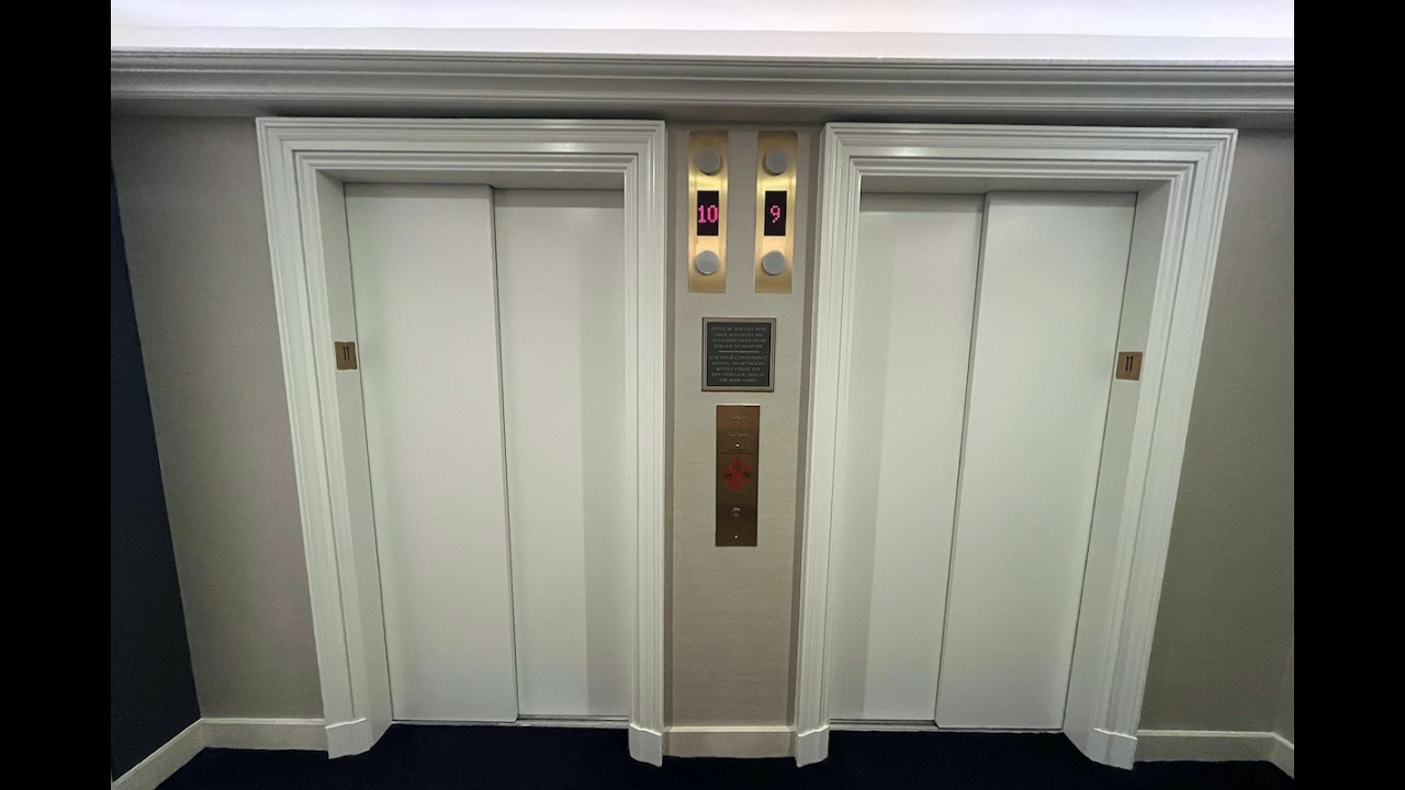 Schindler TXPress Rear Elevators At The Willard InterContinental Hotel In Washington DC (11/19/2025)