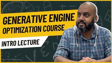 Best Generative Engine Optimization Course 2025 | Intro Lecture | #lecture