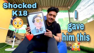 k18 gaming reacted to my sketch | @ketan_k18 reaction vlog