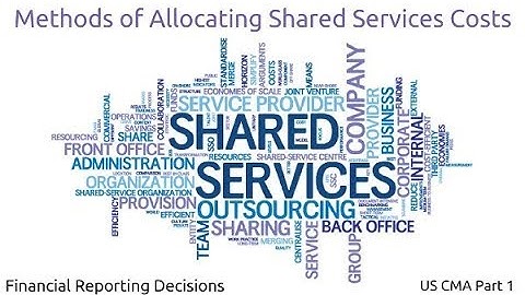 Methods of Allocating Shared Services Costs | Financial Reporting Decisions| US CMA Part 1