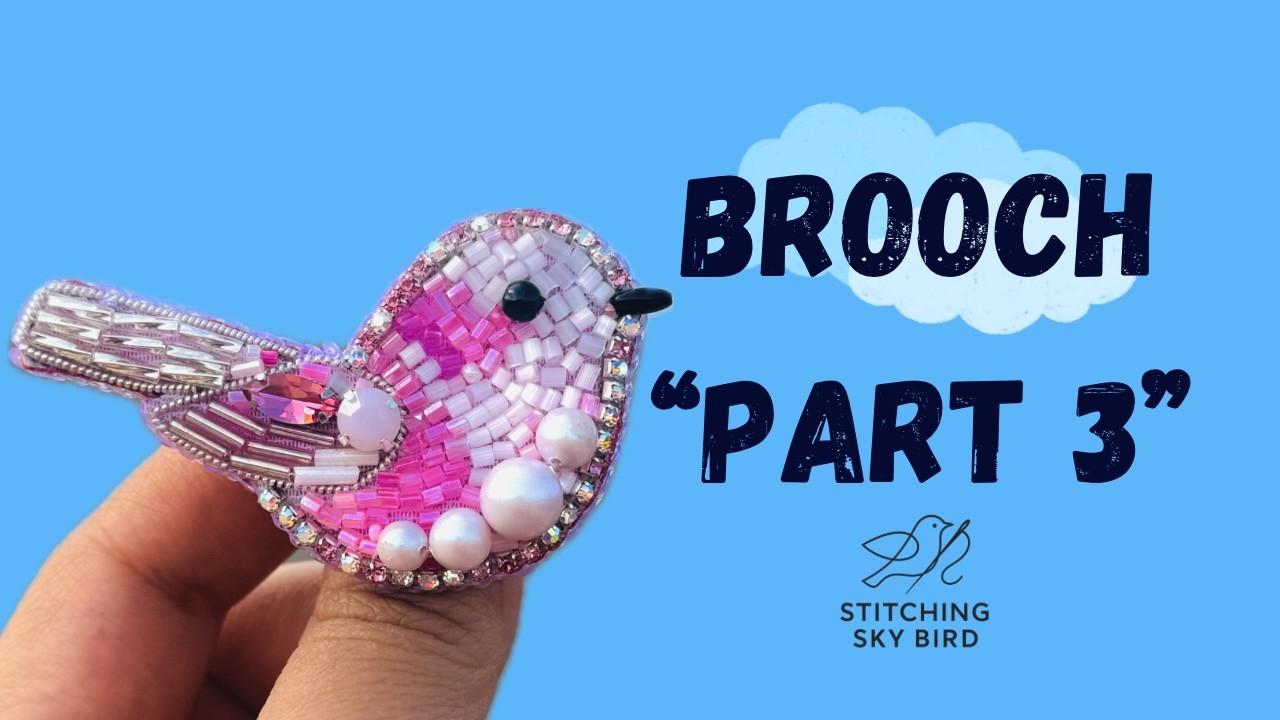 How to turn an applique into a finished brooch | Backing and edging tutorial