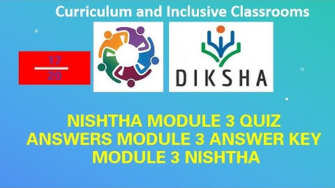 Nishtha Module 3| Quiz Answers Module 3| Answer Key Module 3 Nishtha