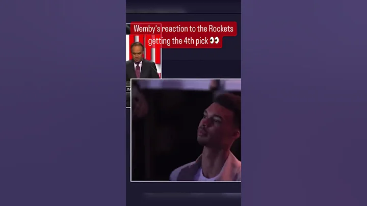 Victor’s reaction to the Rockets being the 4th pick at the NBA Draft Lottery 👀
