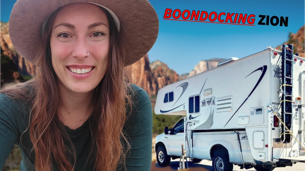 Boondocking in my Truck Camper near Zion National Park