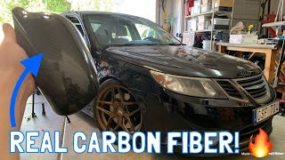 Installing New Carbon Fiber Parts on My Saab 9-3 Turbo X!