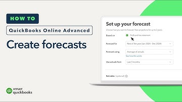 How to create forecasts in QuickBooks Online Advanced
